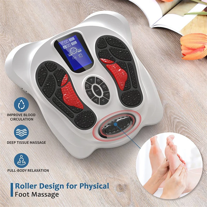 Foot Stimulator (FSA HSA Eligible) with EMS TENS for Pain Relief and  Circulation, Electric Feet Legs Massagers Machine for Neuropathy and  Plantar Fasciitis, Nerve Muscle Stimulator with Electrode Pads : :  Health