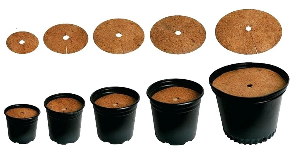 Coconut Coir Fiber Mulch Ring Tree Protector Mat for Disc Plant Cover Weed Control Mats