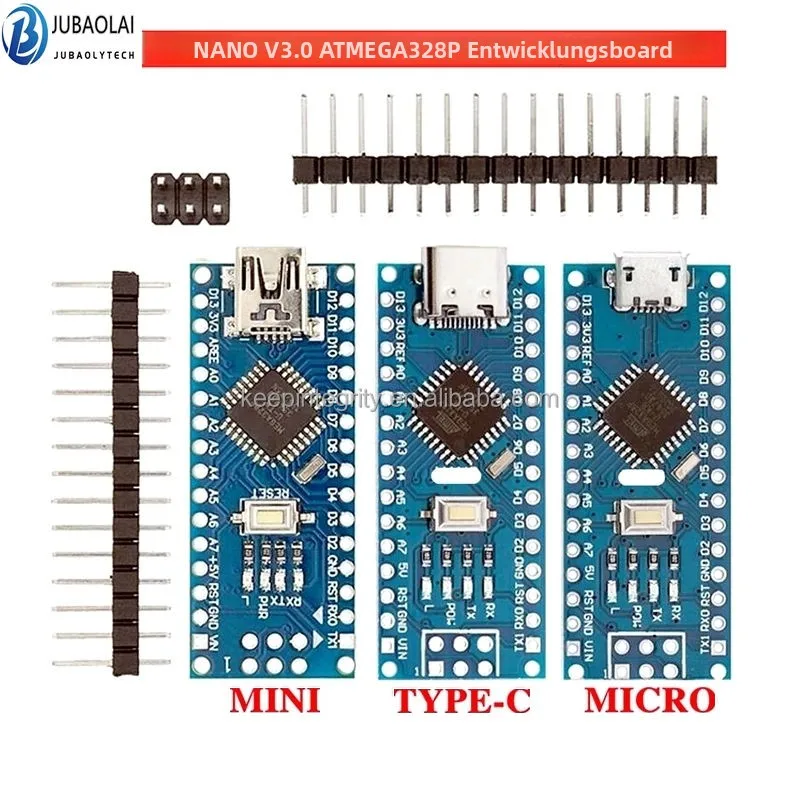 Arduino Nano R3 Micro USB - Entwicklungsboard Kompatibel Mit Arduino IDE