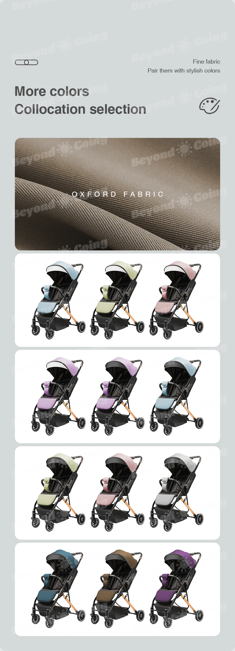Customized High Quality Baby Pram Portable Buggy Lightweight Luxury Push Chair Folding Baby Carriage Stroller