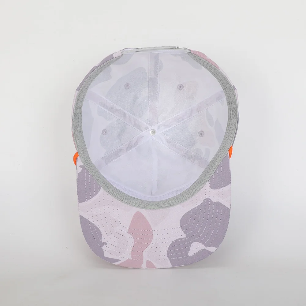 Custom Print Duck Camo Embroidery Logo Old School 5 Panel Gorras Flat Bill Snapback Hat Unstructured Rope Cap