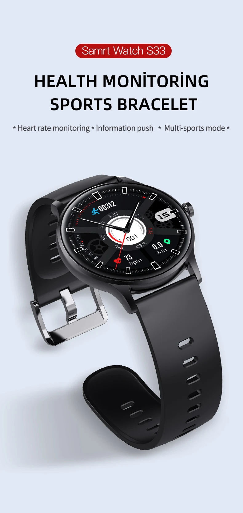 Reloj Smartwatch S33 Round Shape Women Heart Rate Monitor Call Message Reminder Smart Watch Gloryfit Apps (1).jpg