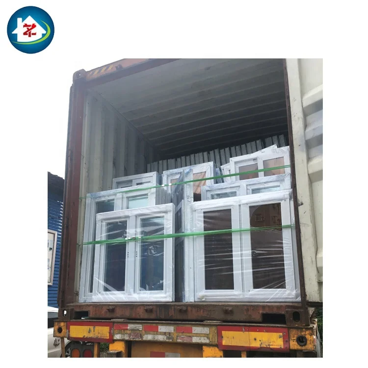 PVC Nassau Hurricane Impact Single Double Swing Out Casement Windows for Houses