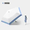 Smog blue-5 rib carbon fiber candy-color feather umbrella