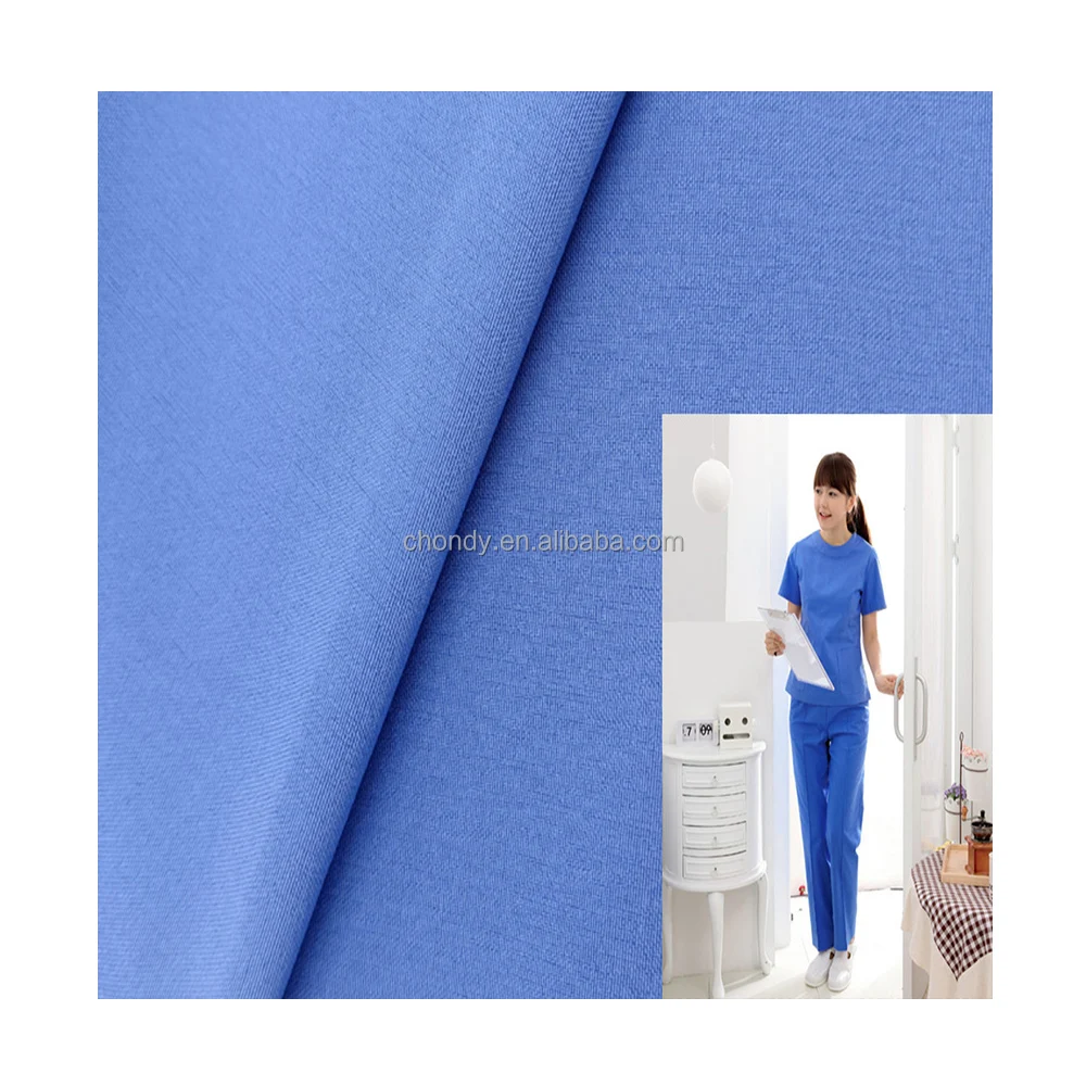 Hospital Uniforms Woven Solid Colorful Spandex Polyester Bamboo Elastic