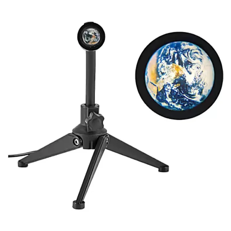 Creative 360 Degrees Rotatable Bracket Moon Earth Planet Projector Lamp Usb Moon Led Night Light Planet Projection Lamp
