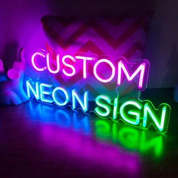 Custom Led Neon Signs Light Personalized Words Light for Bedroom Indoor Use Strip Signage Light Wall Decoration Gift Party Event