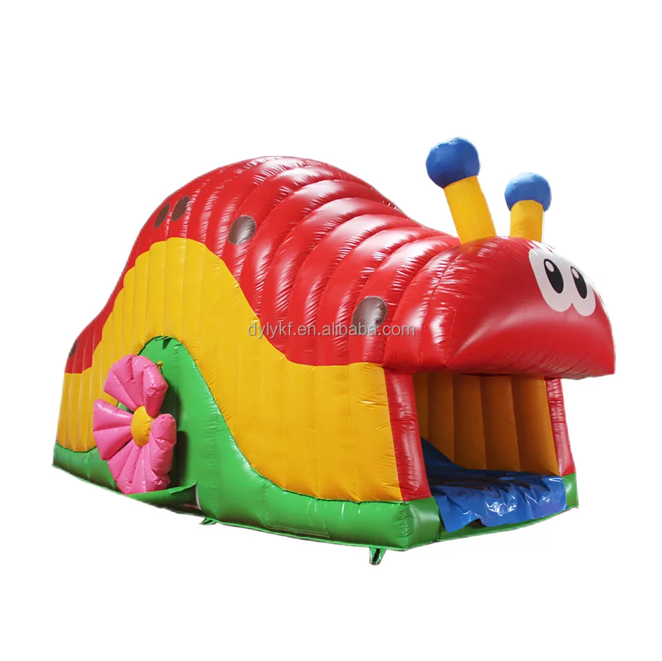 China PVC Snail Trampoline Slider Fun Kids Indoor Playhouse With Slides for Outdoor Amusement Park and School Use