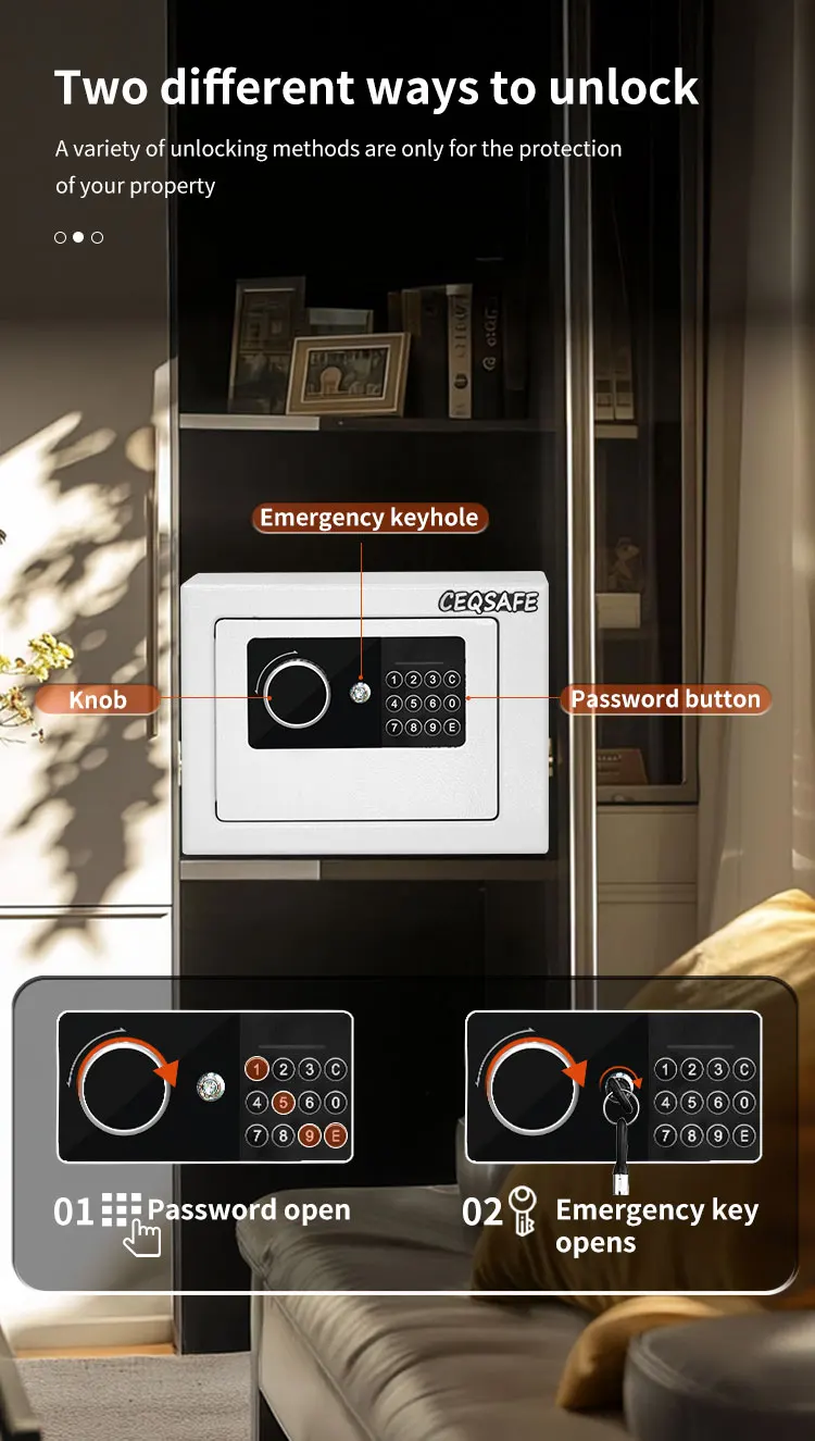 CEQSAFE High Quality Metal Electronic Code Key Mini Safe Money Box manufacture