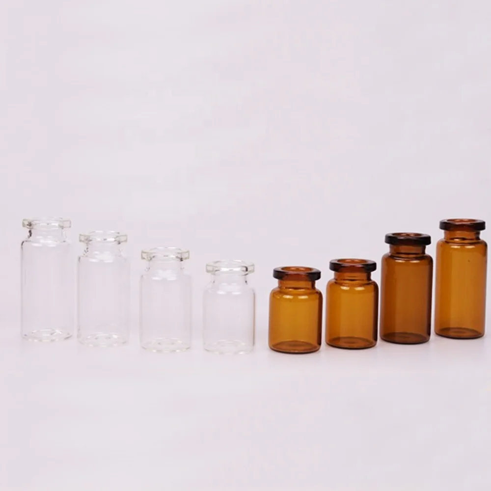 15ml transparent moulded glass bottle container for antibiotics 15ml transparent injection glass vial