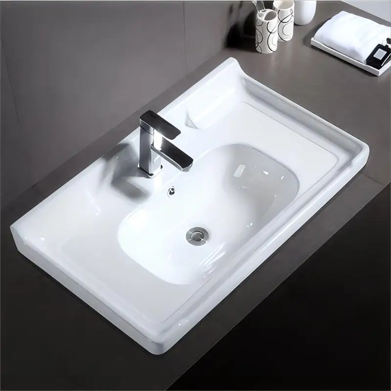 Modern White Ceramic Vanity Sink Bathroom Wholesale Porcelain Cabinet Basin Sink