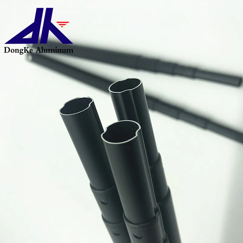 Non Rotation Internal Friction Telescoping Aluminum Pole with Double Groves