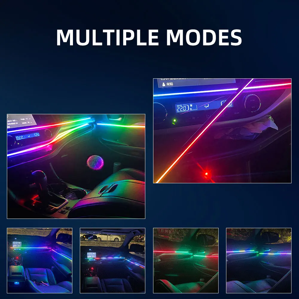 22 In 1 Symphony Ambient Light Car Interior Led Acrylic Guide Fiber