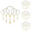 Golden flat rose cross