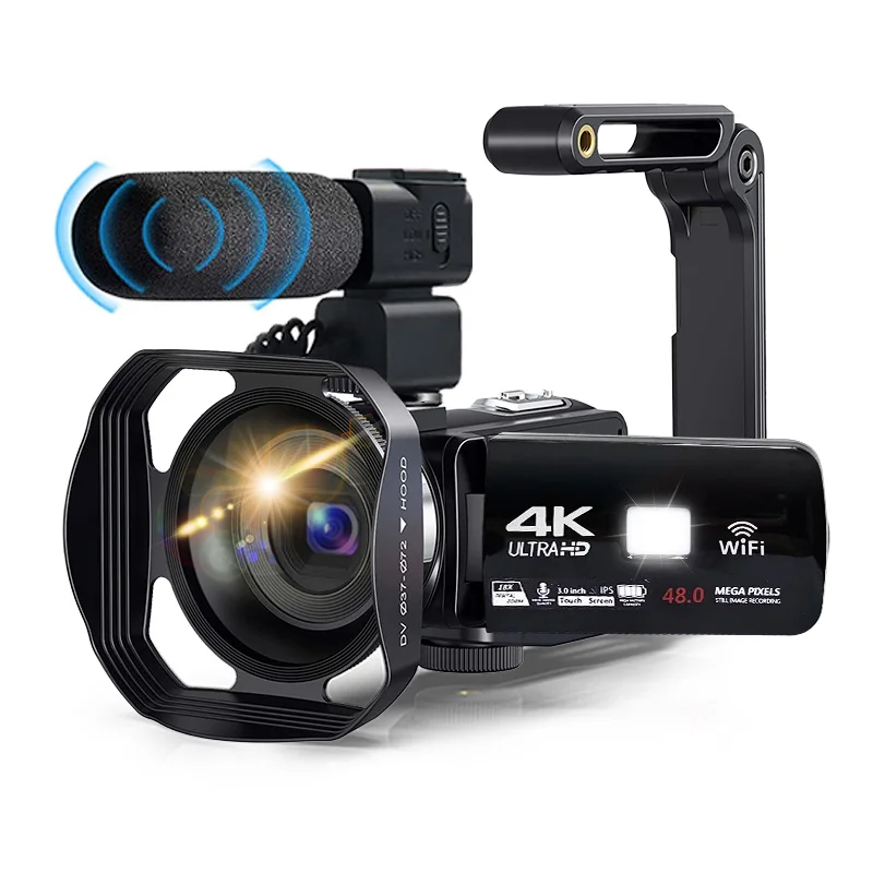 Two Way Audio and Video Camera Ordro 4K Camcorder 60Fps Vlog Camera 16K Dslr Camcorder Cinema Camera With Portable Case