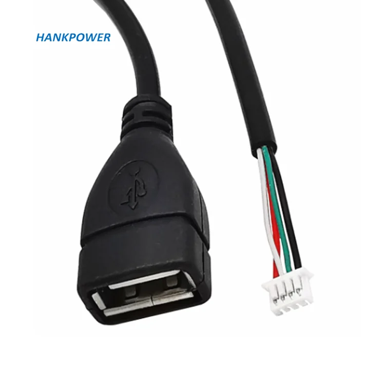4 Cavi Adattatori USB 2.0 A 4 Pin Femmina - Connettore A 90° Con Fili Esenti - 0,9m, 28AWG, 2A - Per Arduino, Autoradio, Riparazioni Elettroniche