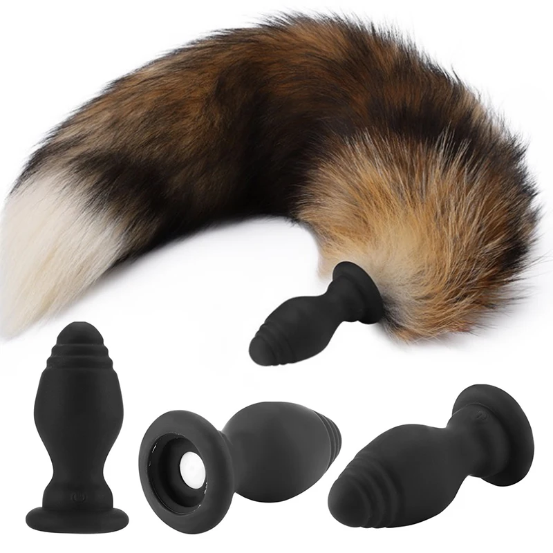 Fluffy Faux Fox Plush Anal Tail Swinging Detachable Soft Silicone Vibrating  Butt Plug Tail for Women Beginners Sex Toy