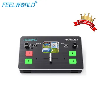 FEELWORLD Video Mixer Switcher Live Streaming Newest 4 hd Inputs Usb 3.0 Livestreaming and Recording LIVEPRO L1 4k Video Mixer product image