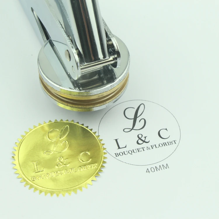 custom embosser logo stamp personalized wedding