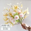 Lot d'hortensias rose pâle + vase en céramique