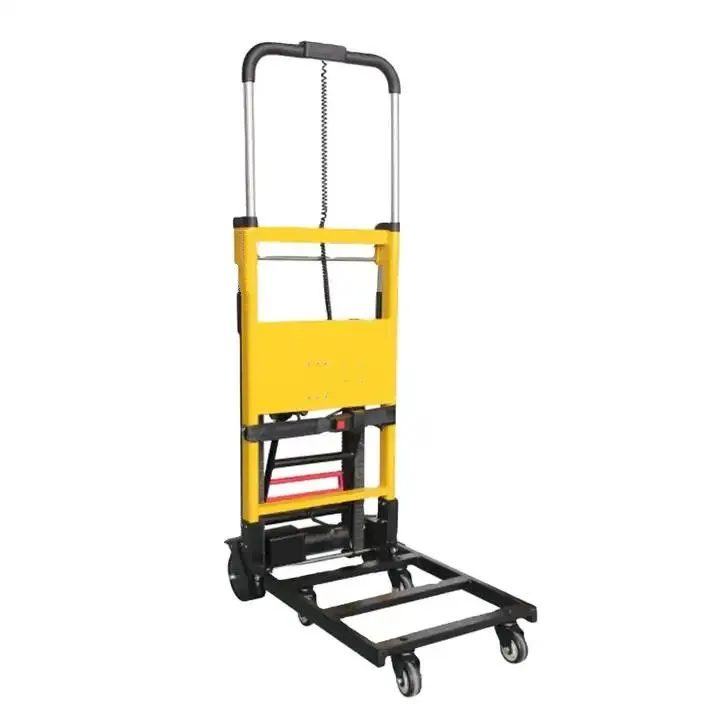 Warehouse Use Electric Stair Climbing Trolley Foldable Hand Trolley To Lift Goods Up Stairs