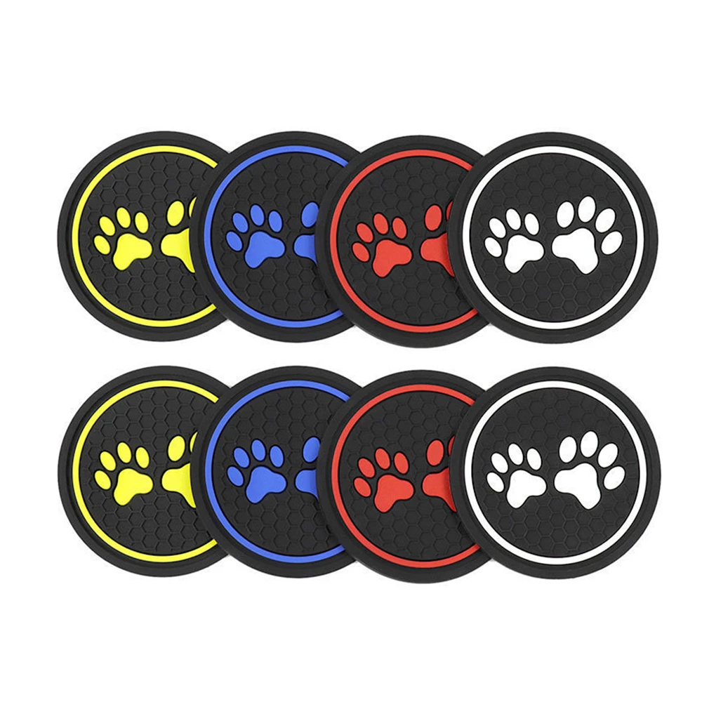 Classic Eco-Friendly Heat Resistant Anti-Skid Cup Holders Non-Slip Silicone Rubber Mat Water Cup Pad Cat Paw Footprint