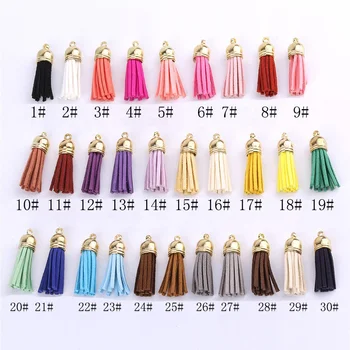 100pcs/bag leather suede tassel small tassels