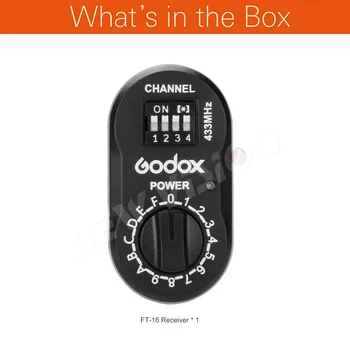 Godox FTR-16 Remote Wireless Power Control Ft-16 Receiver for Godox Witstro Ad360 Ad180 Flash Speedlite DE300 DE400 SK300 SK400 detail image