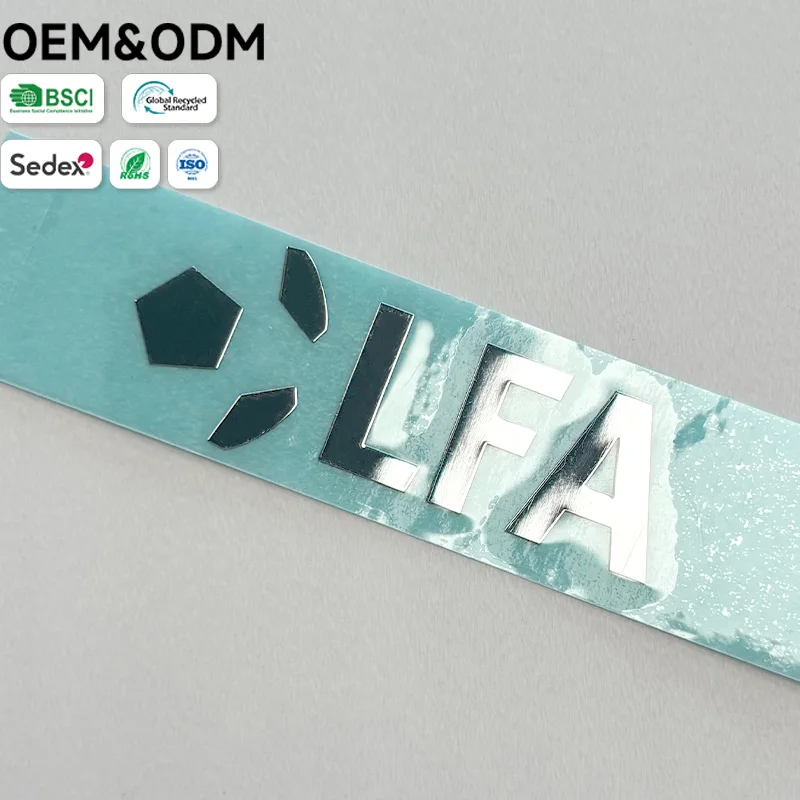 Adhesivo personalizado con logotipo metálico, calcomanía electroformada para insignias de automóvil, piezas de motor y accesorios de preparación
