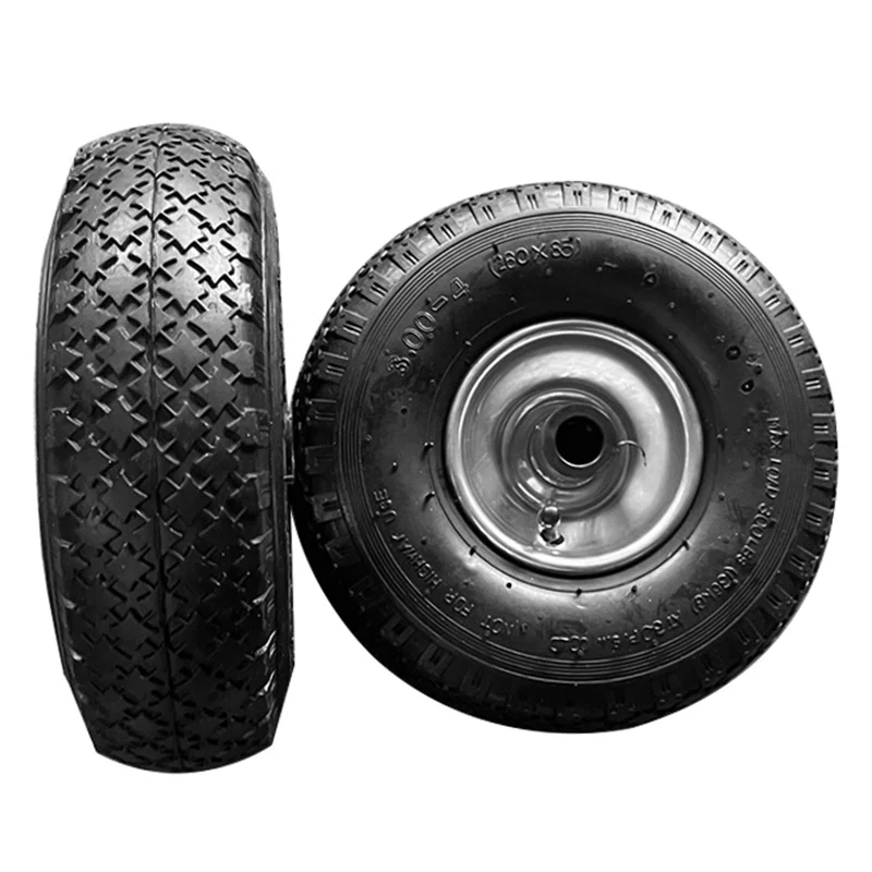 PR1003 10 inch 3.00-4 260x85 Pneumatic Rubber Tire and Wheel, for Wheelbarrow Hand Truck Trolley Lawn Mower Spreader manufacture