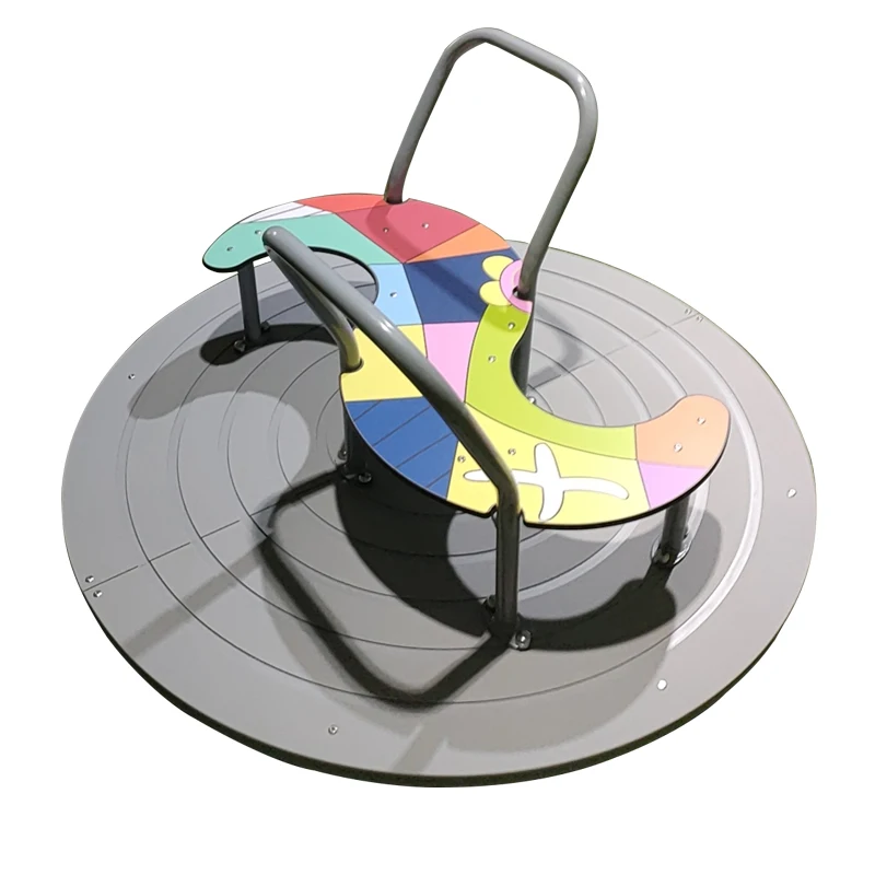 Children's powerless merry-go-round Safety swivel seat with railing High quality outdoor equipment multi-person swivel chair