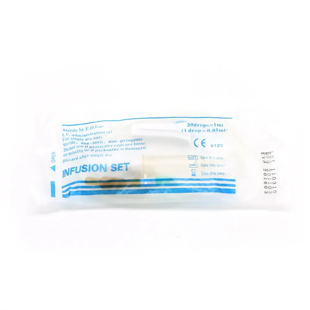 Disposable iv infusion set with needle