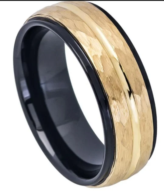 Hot Sale Best Price Custom Couple Ring For Men And Women Ring Gold Plated Tungsten Carbide Ring