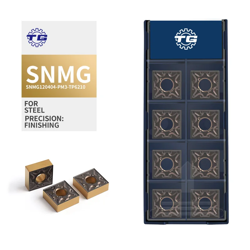 TG SNMG120404-PM3-TP6210, твердосплавные пластины для токарной обработки нержавеющей стали, средние режущие стальные пластины