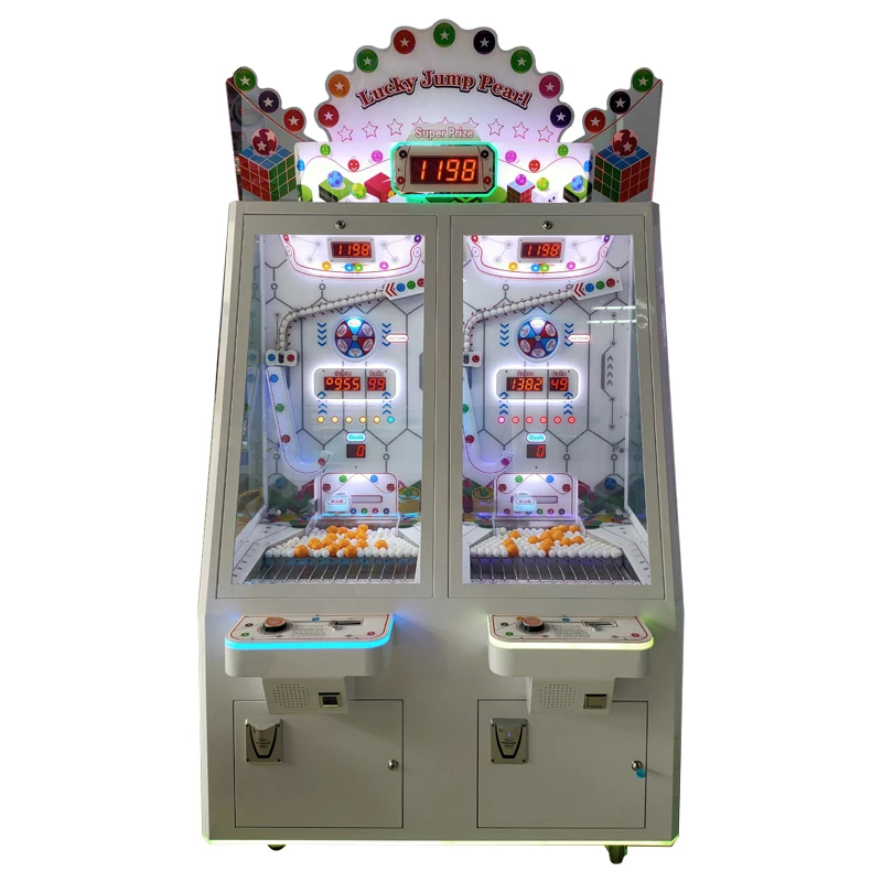 Coin Operated Amusement Park Lucky Jump Pearl Tower Arcade Redemption Ticket Game Machine for Sale