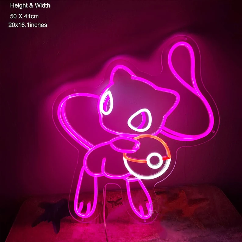 product neon sign led light custom decoration hand crafted wall hangings home decor decor pikachu  gengar squirtle bulbasaur charizard-3
