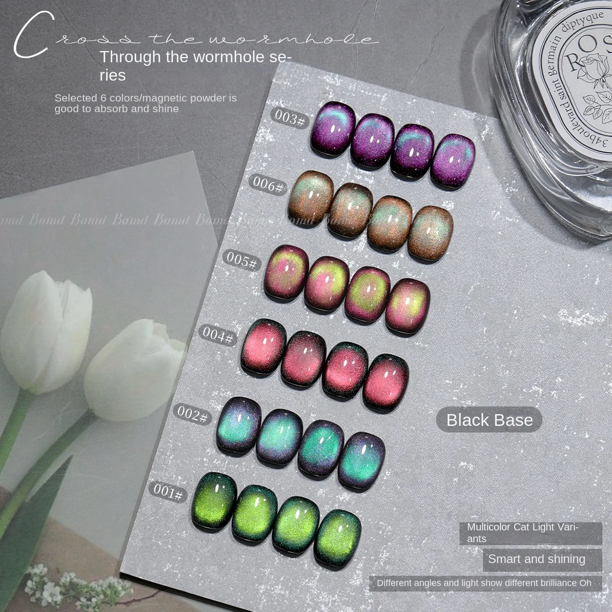 BOMD Wormhole Series Cat Eye UV Gel Nail Polish 2025 New Colorful Multi-Light Flash Salon Vegan Non-Toxic Long-Lasting Bottle