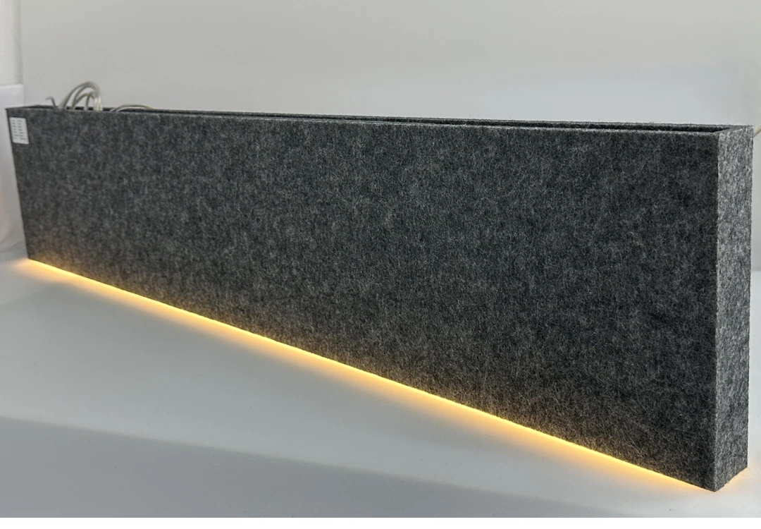 Acoustic Noiseproof LED Linear Light with Sound Absorption felt board for Office Bedroom GYM KTV Bar