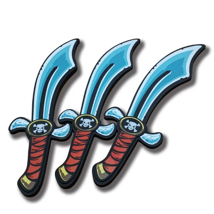 安全儿童软动漫游戏cosplay战斗节eva材料海绵剑定制标志彩色泡沫海盗