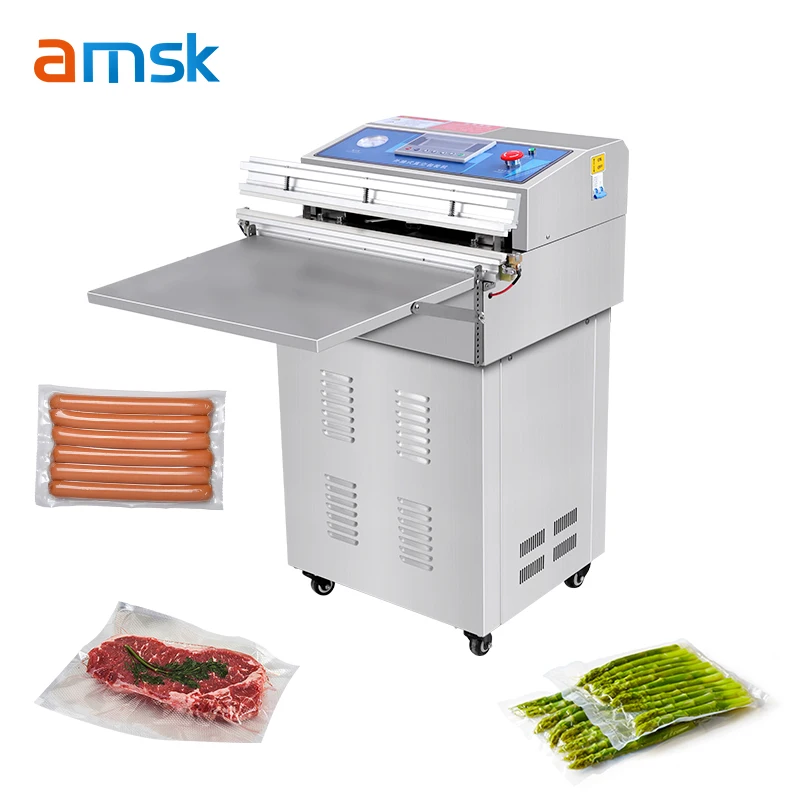 ZK-600 Multifunctional Stainless Steel Semi-automatic Industrial External Pump Packaging Video Textile Vacuum Sealing Machine