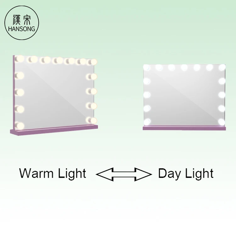 Smart tabletop led light desk hollywood style bulbs make up cosmetic makeup vanity mirror