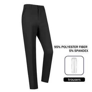 WSP2305 Women's Formal Trousers in Navy Black 95% Polyester Fiber & 5% Spandex Fabric