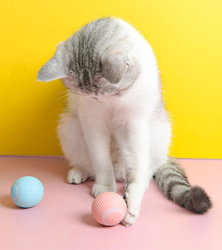 Intelligent Interactive Cat Toys Ball with LED Lights Automatic Moving Rolling Ball for Indoor Cats Cat Automatic Toy