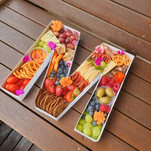 12 Inch Paper Alphabet Cardboard Letter Shaped Gift Grazing Boxes for Chocolate Strawberry Cupcake