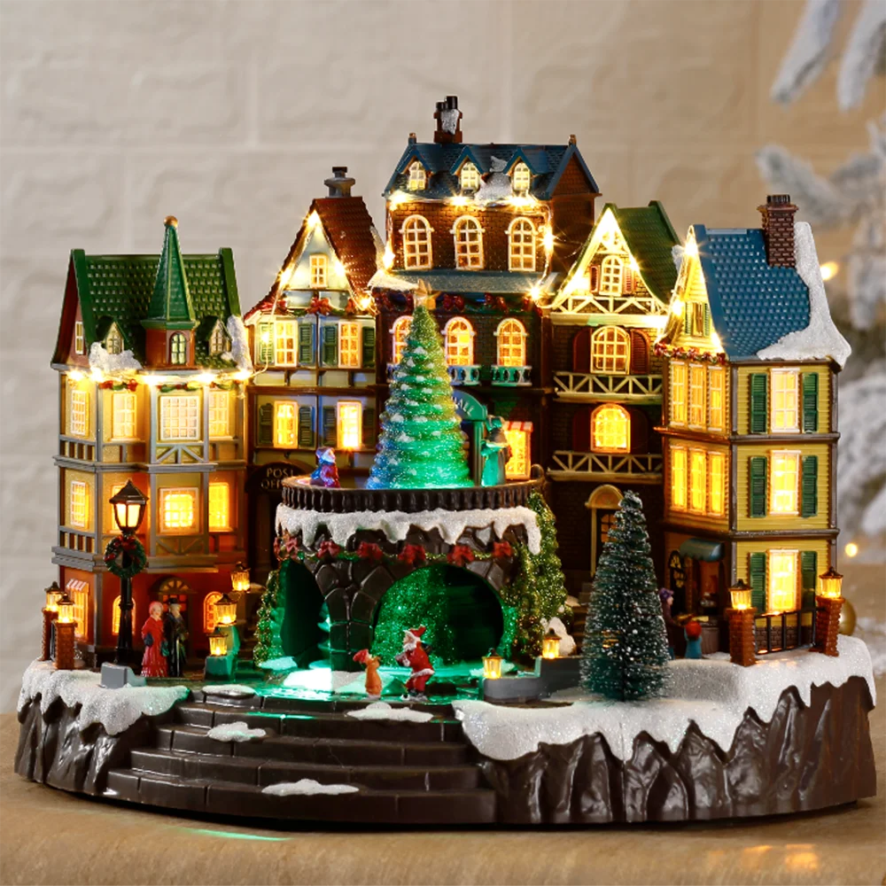 ANIMATED TRAIN VILLAGE アニメーテッドトレイン ウィレッジ Amazon.com: Christmas Village Centerpiece Decor, Tiered