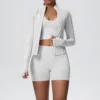White  jacket+shorts+bra