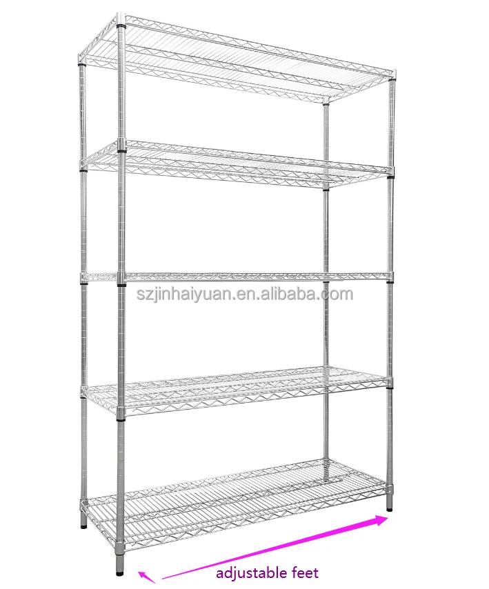 48 X 18 X 72 Inch Professional 4 Tier Epoxy Coated Shelves Heavy Duty