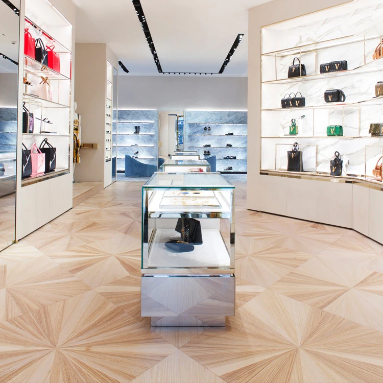 Floor Metal Handbag Display  Shoe store design, Handbag display, Store  design interior