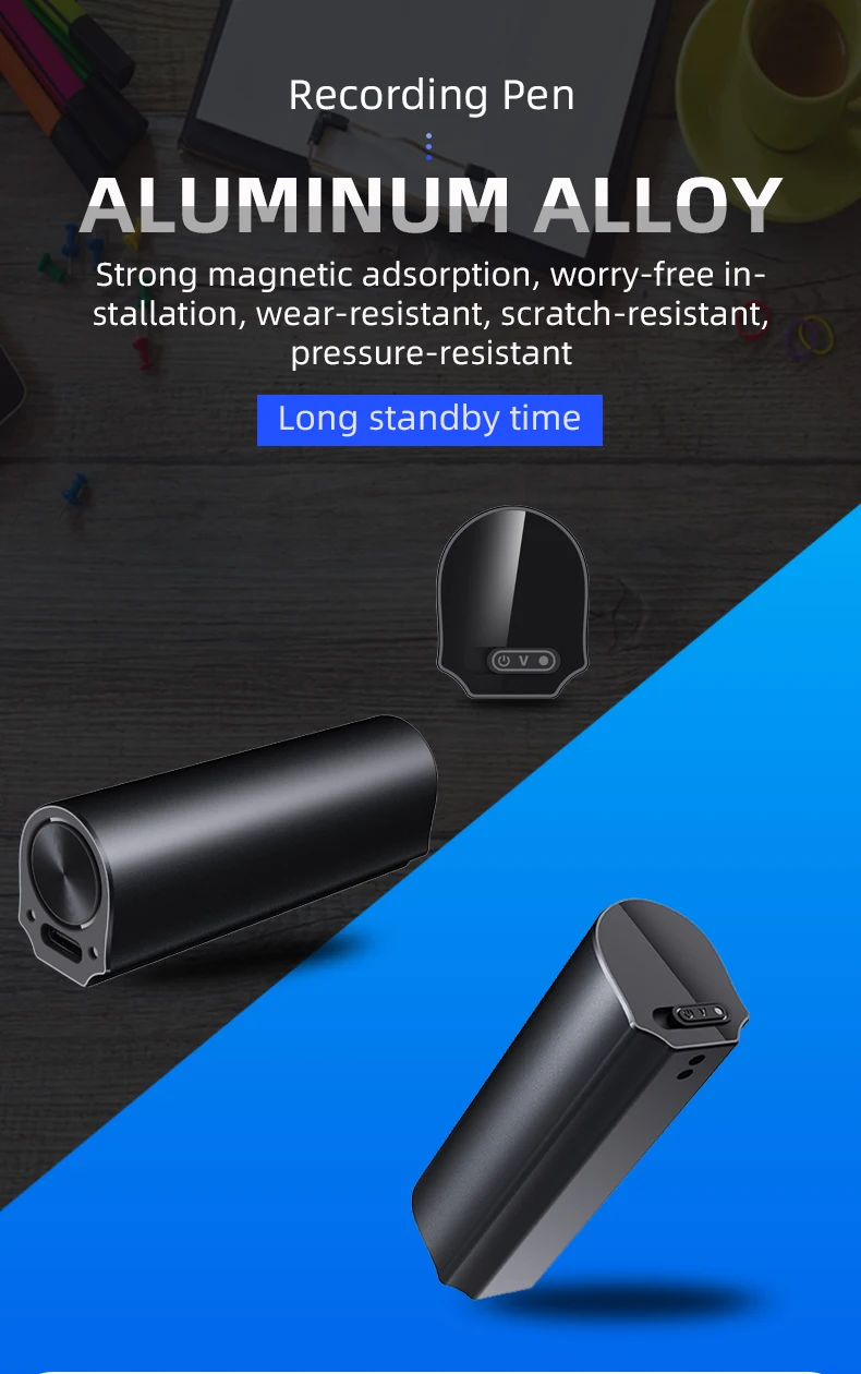 Strong Mini Magnetic Voice Recorders Power Bank 500 Hours Voice Activated Recording Digital Voice Recorder  Audio Recording