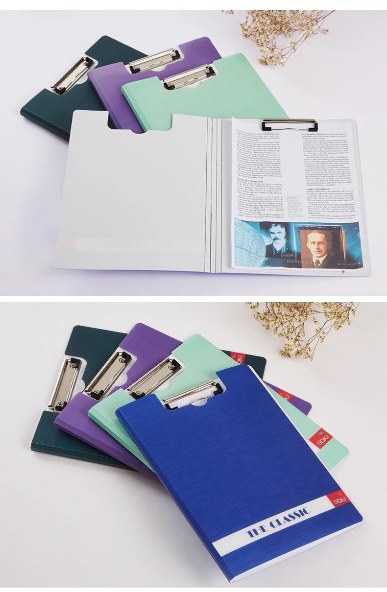 Custom Printed Logo Pp Clip Board A4 Folder Plastic Clipboard With